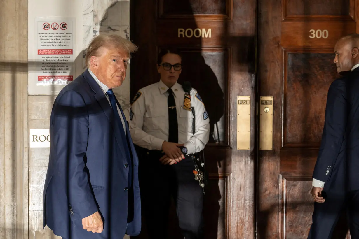 Former U.S. President Donald Trump attends the Trump Organization civil fraud trial, in New York State Supreme Court in the Manhattan borough of New York City