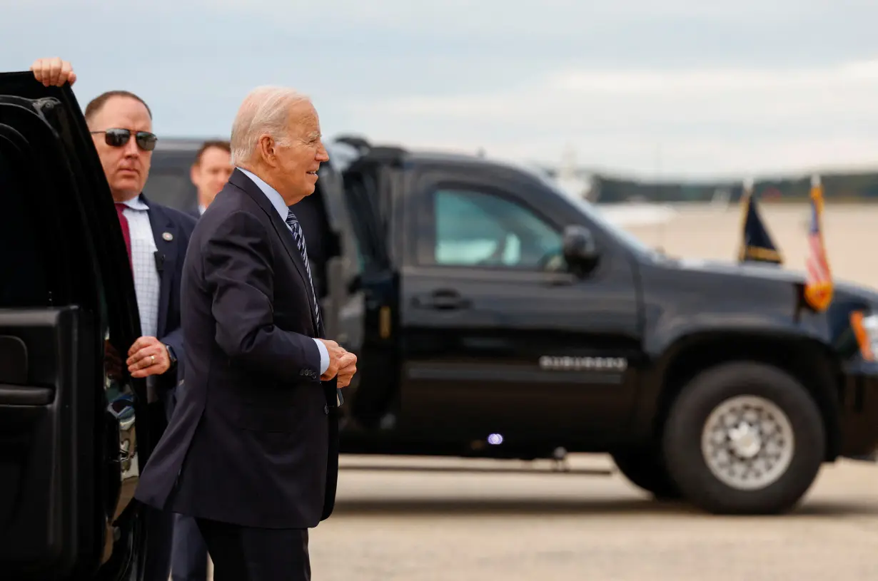 U.S. President Biden departs Joint Base Andrews for a high-stakes visit to Israel