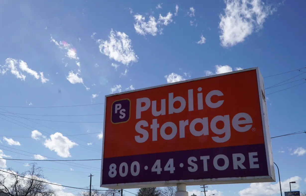 The sign outside the Public Storage facility is pictured in Westminster