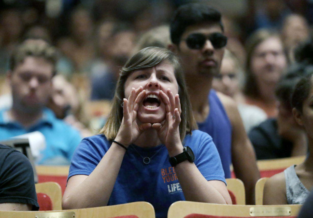 Few Americans say conservatives can speak freely on college campuses, an AP-NORC/UChicago poll shows