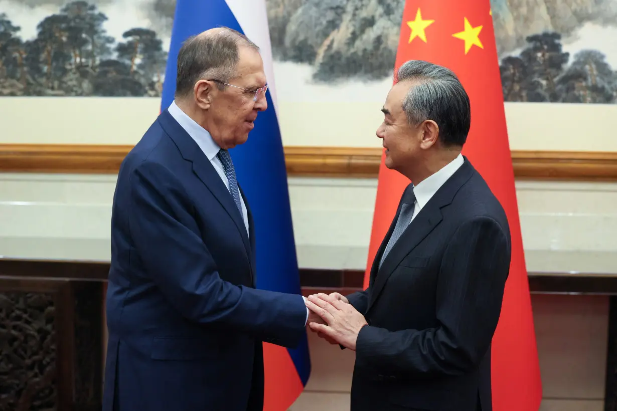 Russian Foreign Minister Sergei Lavrov meets Chinese Foreign Minister Wang Yi in Beijing