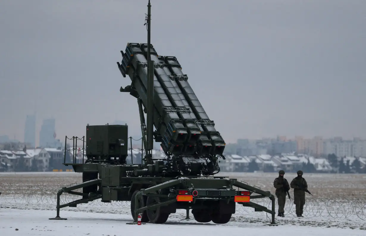 FILE PHOTO: Polish military training on Patriot air defence missile systems at the airport in Warsaw