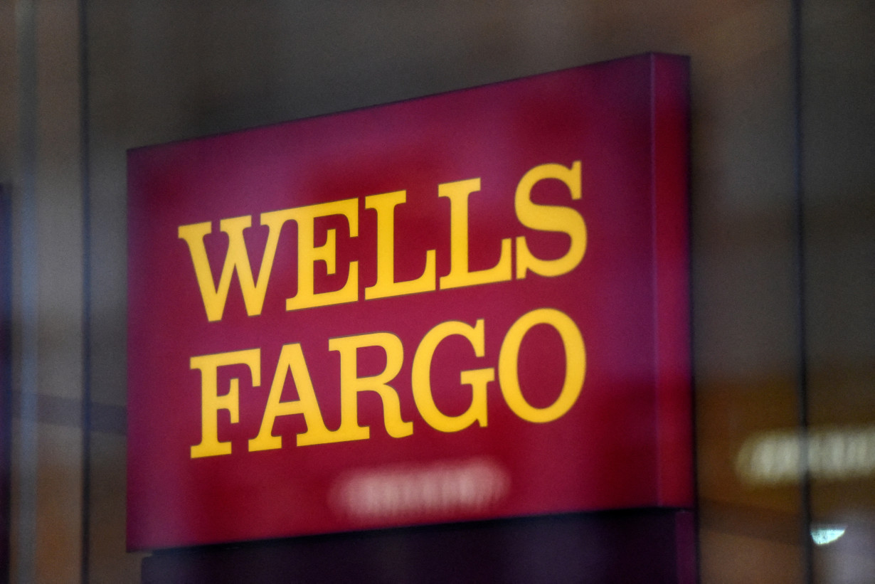 FILE PHOTO: A Wells Fargo logo is seen in New York City