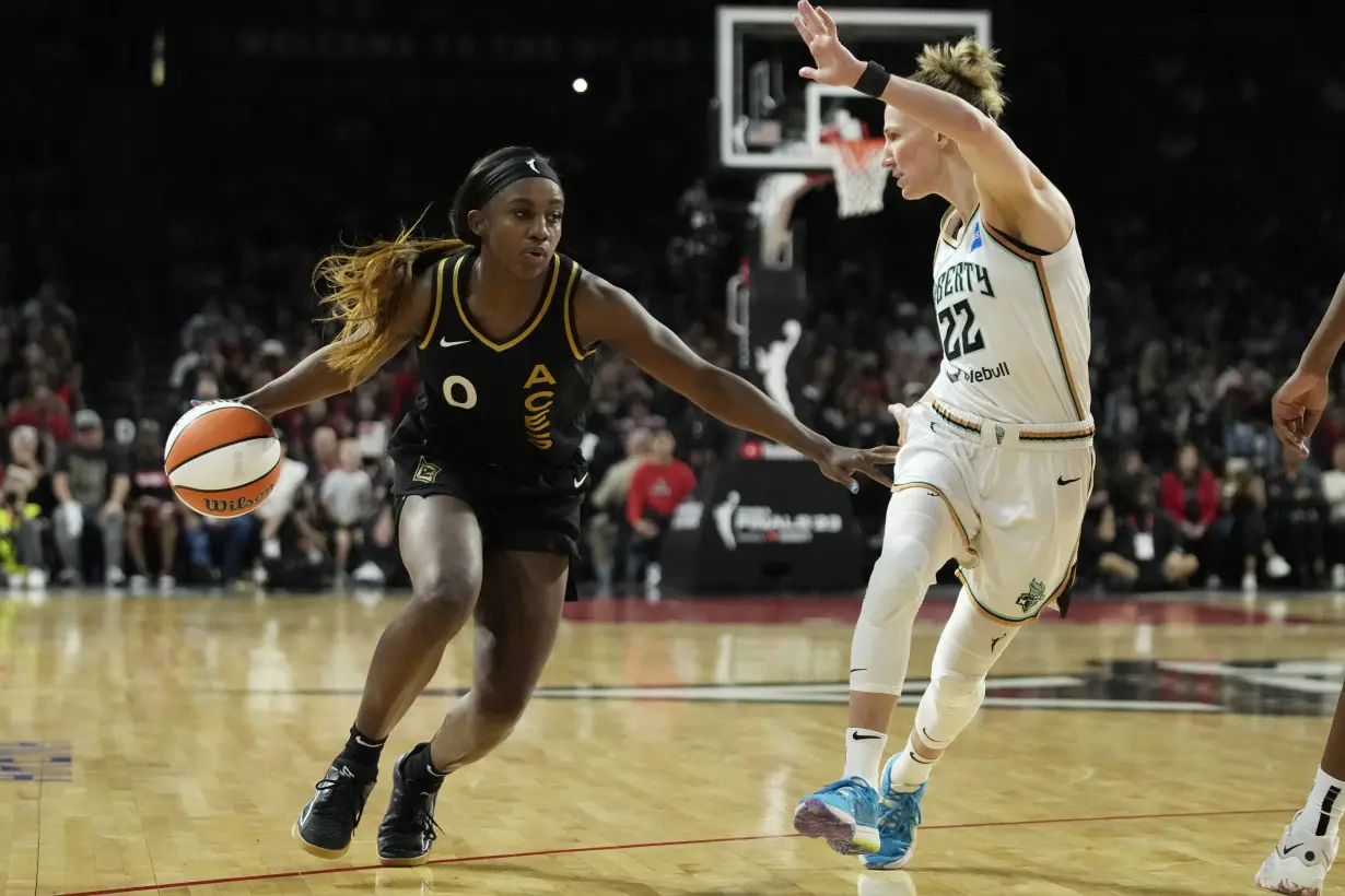 Young and Plum each score 26 points as Aces dominate Liberty 99-82 in WNBA Finals opener