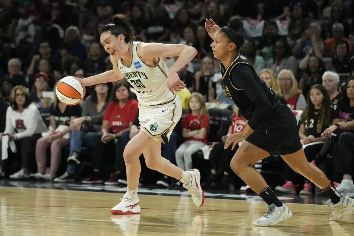 Young and Plum each score 26 points as Aces dominate Liberty 99-82 in WNBA Finals opener