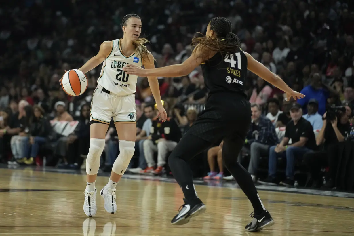 Young and Plum each score 26 points as Aces dominate Liberty 99-82 in WNBA Finals opener