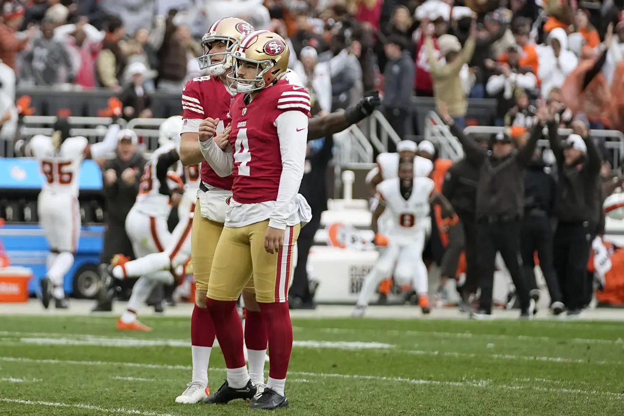 Browns stun 49ers 19-17, hand San Francisco its first loss and QB Brock Purdy his first as starter