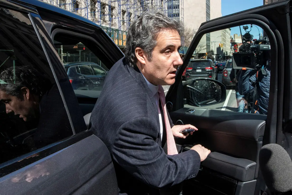 Michael Cohen, former attorney for former U.S. President Donald Trump, arrives to the New York Courthouse in New York