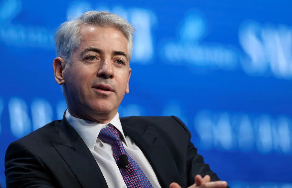 FILE PHOTO: Bill Ackman, chief executive officer and portfolio manager at Pershing Square Capital Management, speaks during the SALT conference in Las Vegas