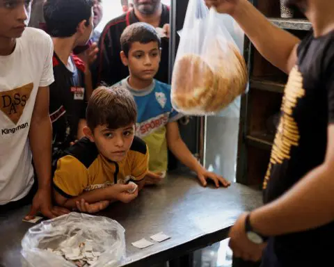 As Israel bombards Gaza, bakeries run out of bread, water runs low