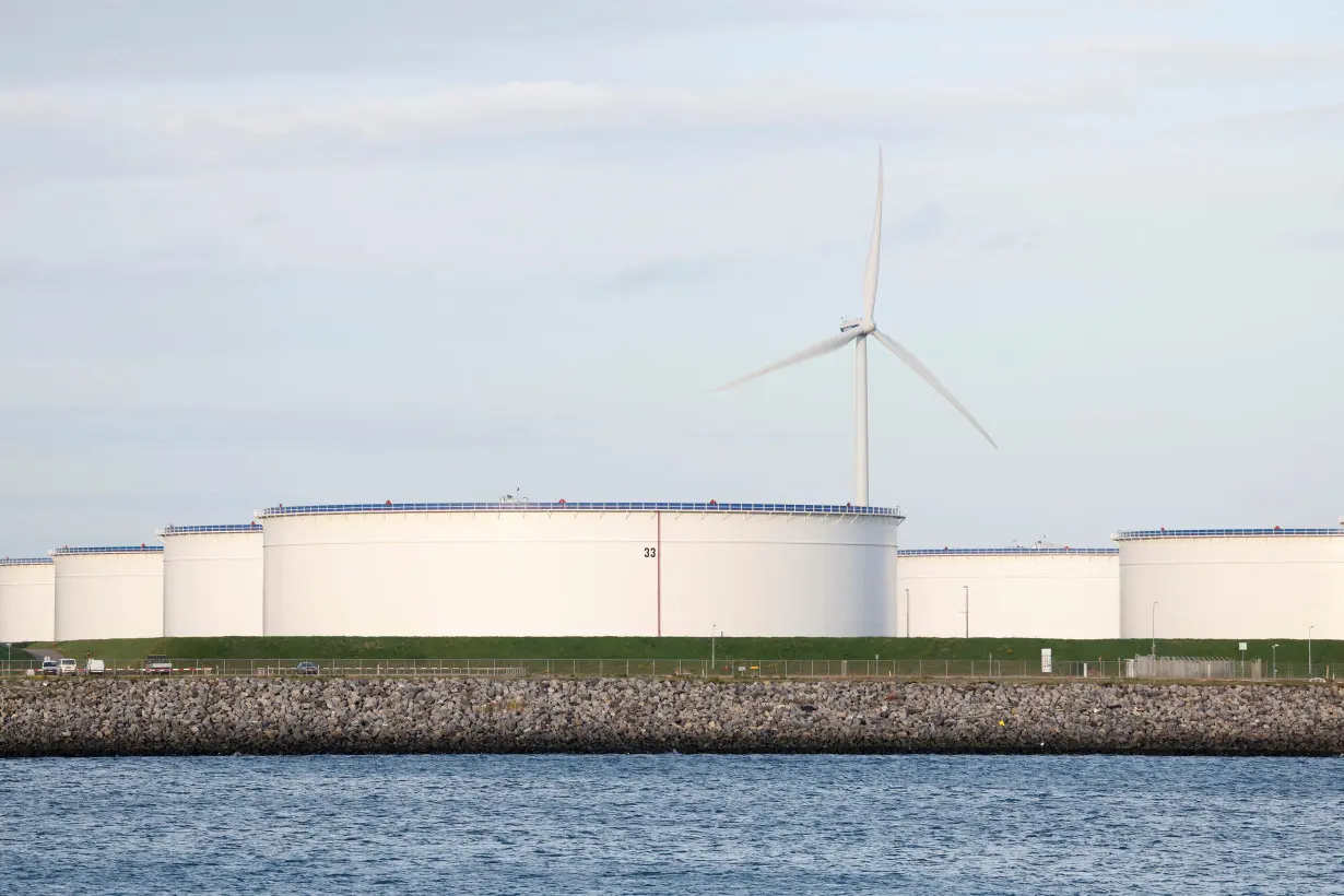 Maasvlakte Olie Terminal is seen at the Port of Rotterdam