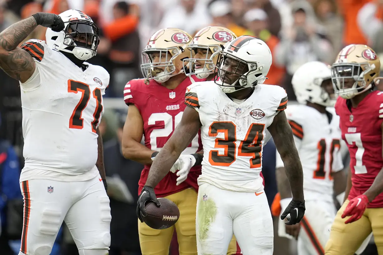 Browns stun 49ers 19-17, hand San Francisco its first loss and QB Brock Purdy his first as starter