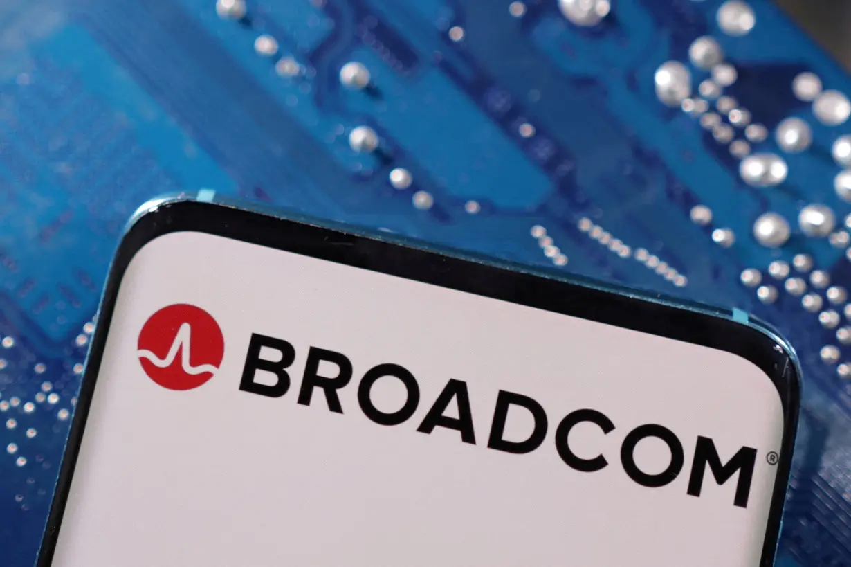 FILE PHOTO: Illustration shows Broadcom logo