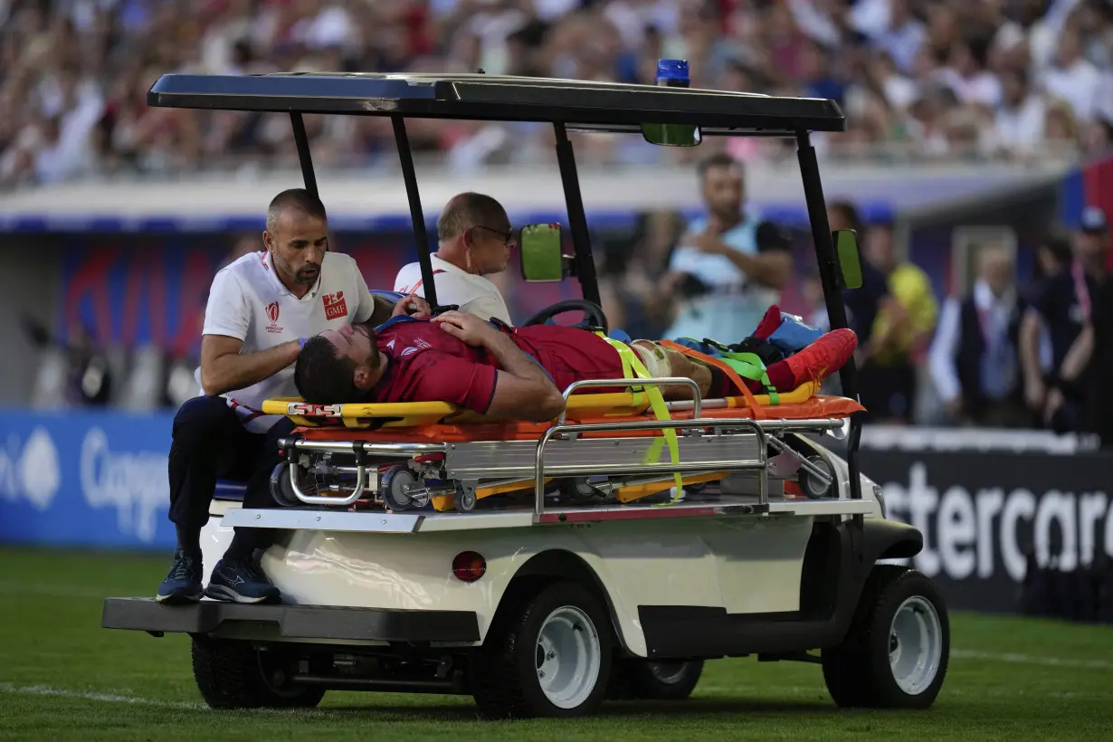 Slippery stairs, spider bite, tackles and bad luck knock out players at the Rugby World Cup