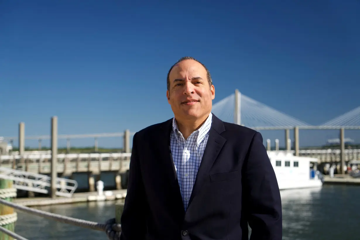 South Carolina Democrat Michael B. Moore poses on the grounds of the International African American Museum