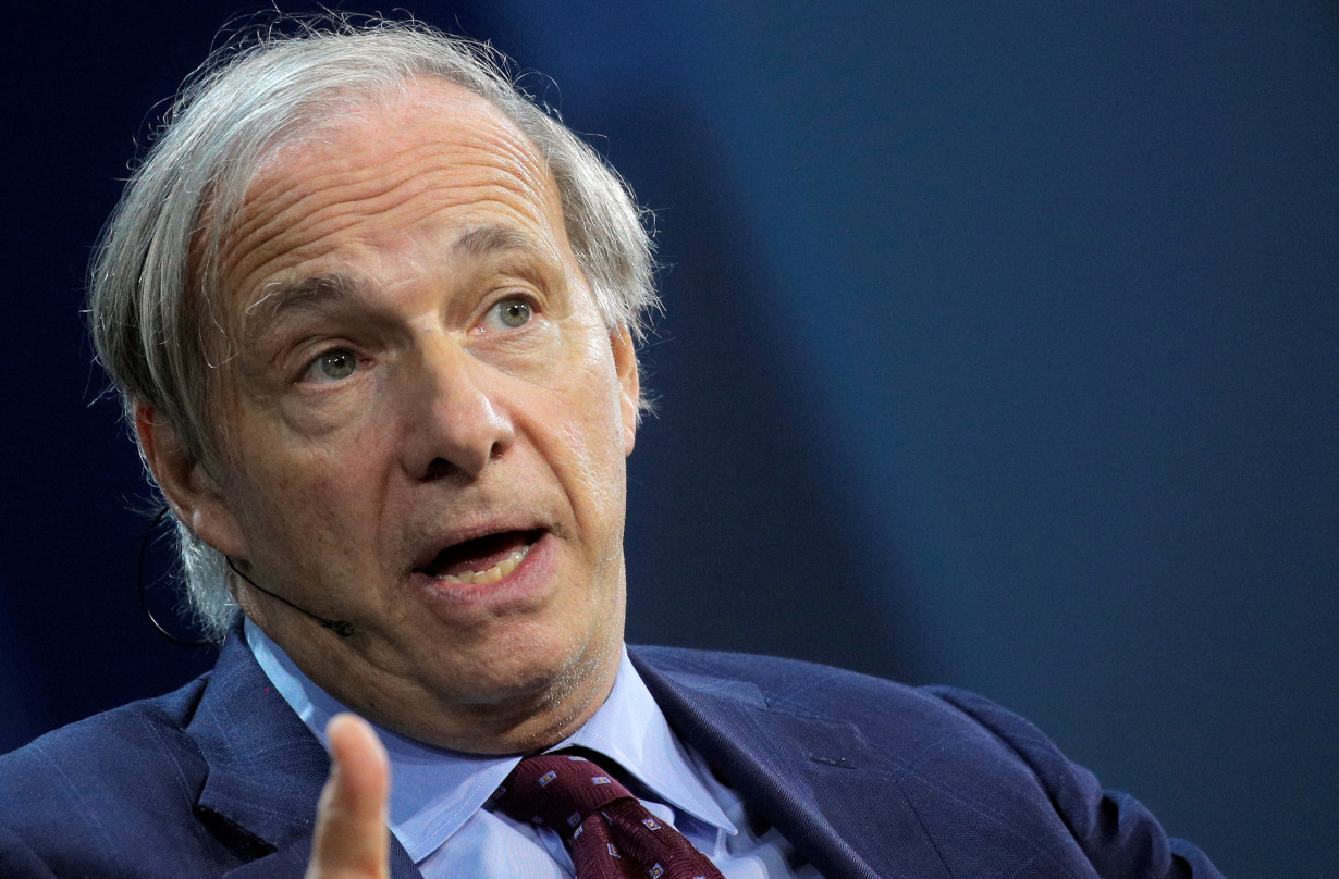 FILE PHOTO: Ray Dalio, Bridgewater's Co-Chairman and Co-Chief Investment Officer speaks during the Skybridge Capital SALT New York 2021 conference in New York