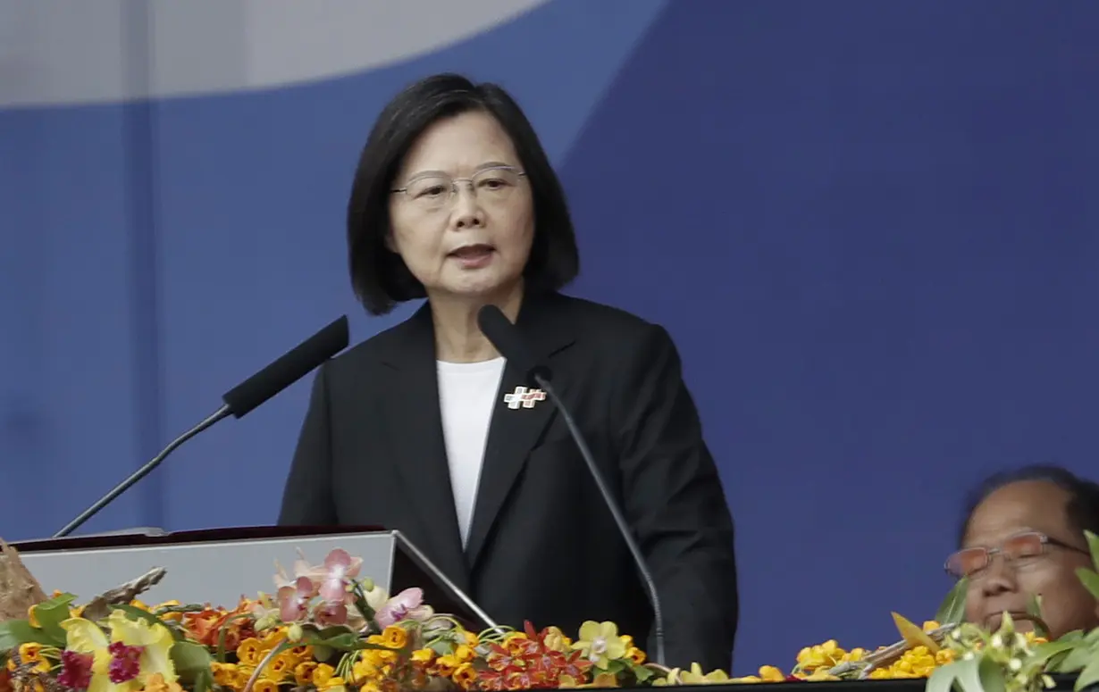 Facing Beijing's threats, Taiwan president says peace 'only option' to resolve political differences