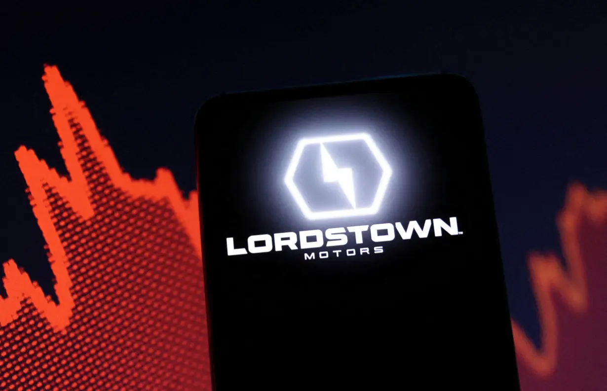 FILE PHOTO: Illustration shows Lordstown Motors logo