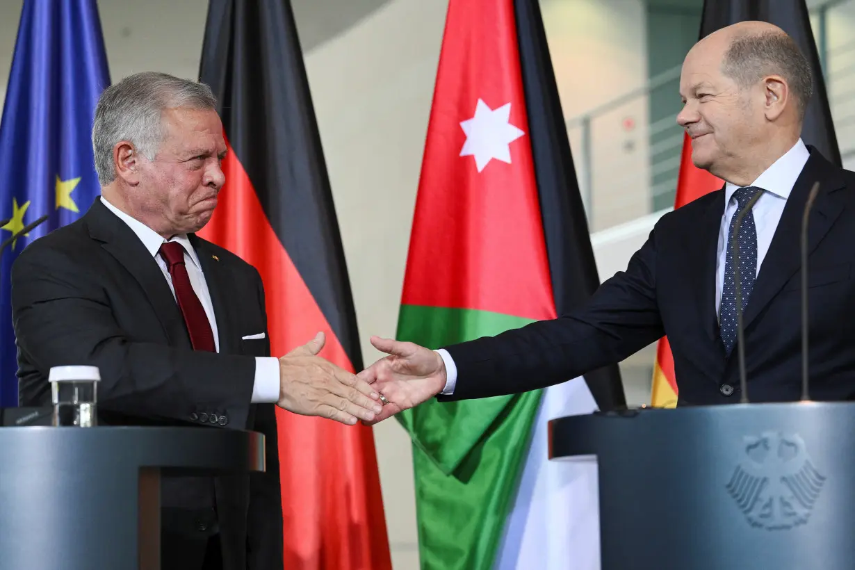 German Chancellor Scholz and Jordan's King Abdullah II meet in Berlin