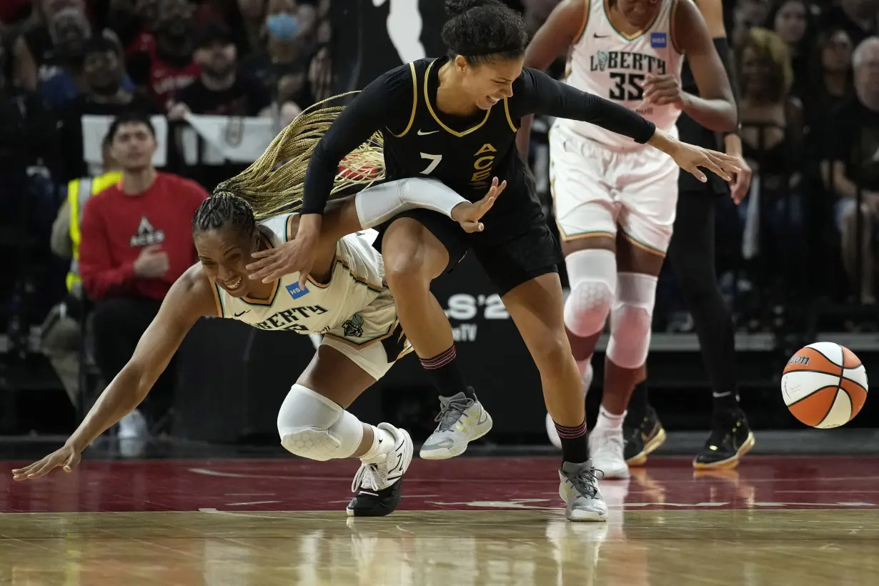 Aces rout Liberty 104-76, take 2-0 series lead in WNBA Finals