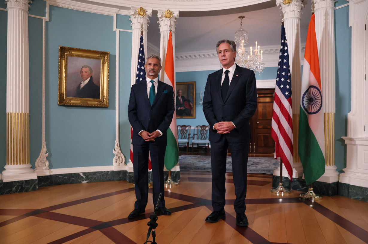 U.S. Secretary of State Antony Blinken meets with India's External Affairs Minister Subrahmanyam Jaishankar in Washington, U.S.