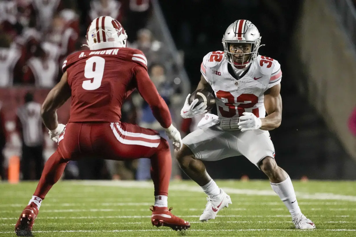 Harrison, Henderson lead unbeaten and No. 3-ranked Ohio State to 24-10 victory at Wisconsin