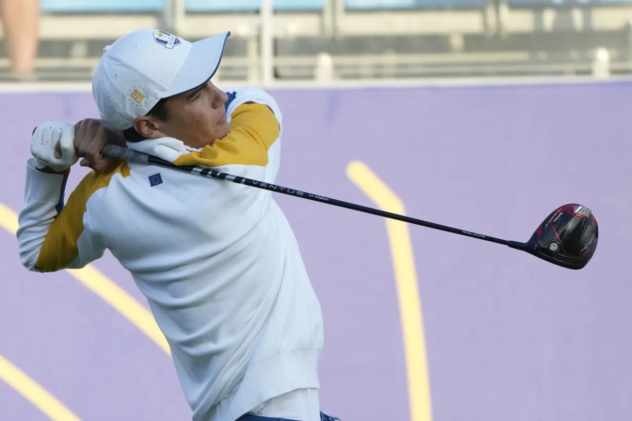 Ukrainian junior golfer gains attention but war not mentioned by Team Europe at Ryder Cup