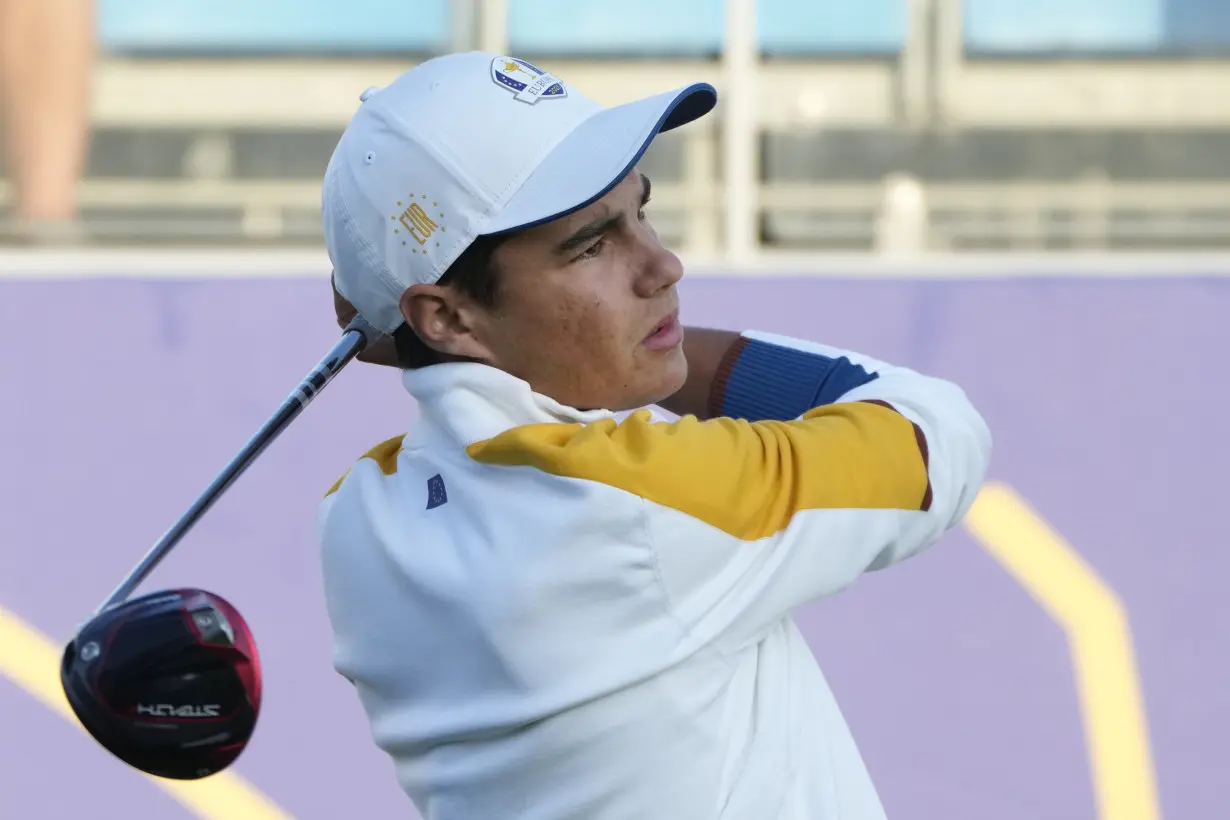 Ukrainian junior golfer gains attention but war not mentioned by Team Europe at Ryder Cup