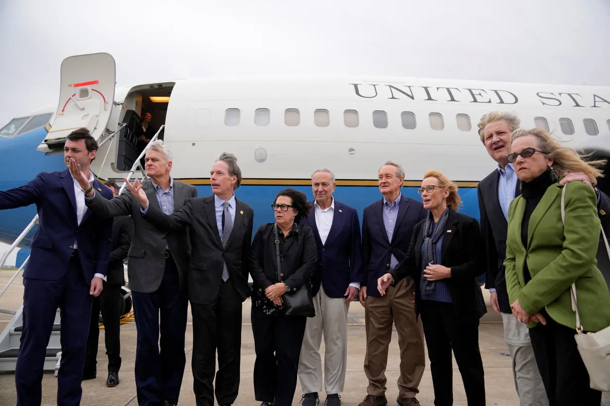 U.S. Senate Majority Leader Chuck Schumer (D-NY), U.S. Senator Mike Crapo (R-ID) and other members of the delegation arrive at Shanghai Pudong International Airport in Shanghai