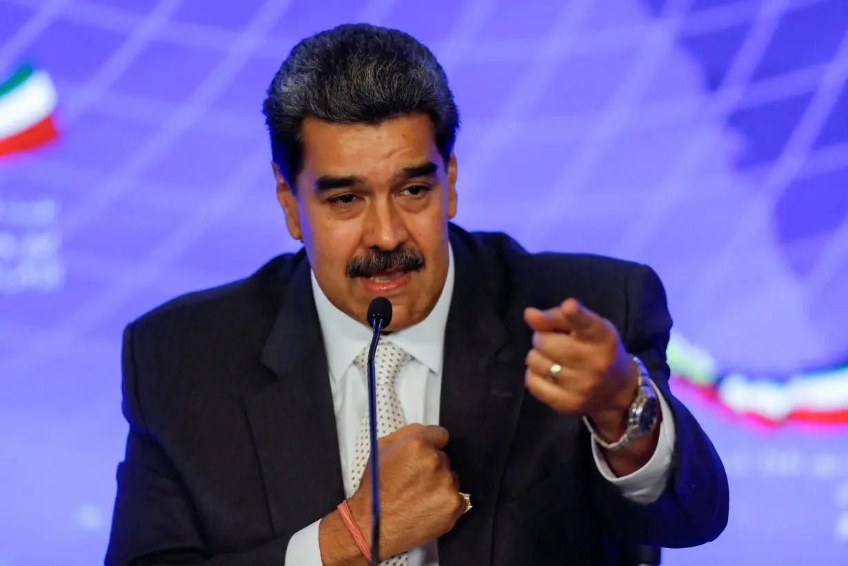 FILE PHOTO: Venezuela's President Maduro meets with Iranian President Raisi, in Caracas