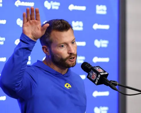 If Sean McVay's first child arrives on a Sunday this month, the Rams will have to play without him