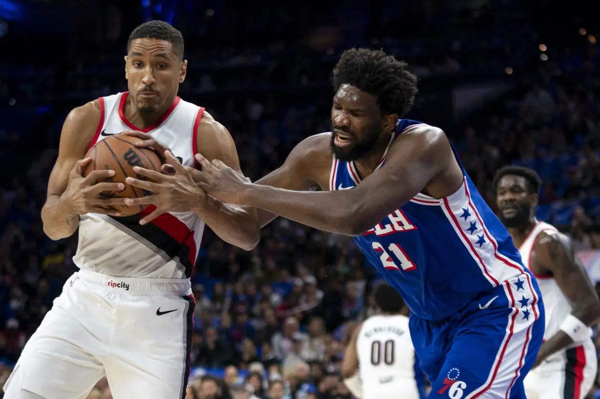 Trail Blazers 76ers Basketball