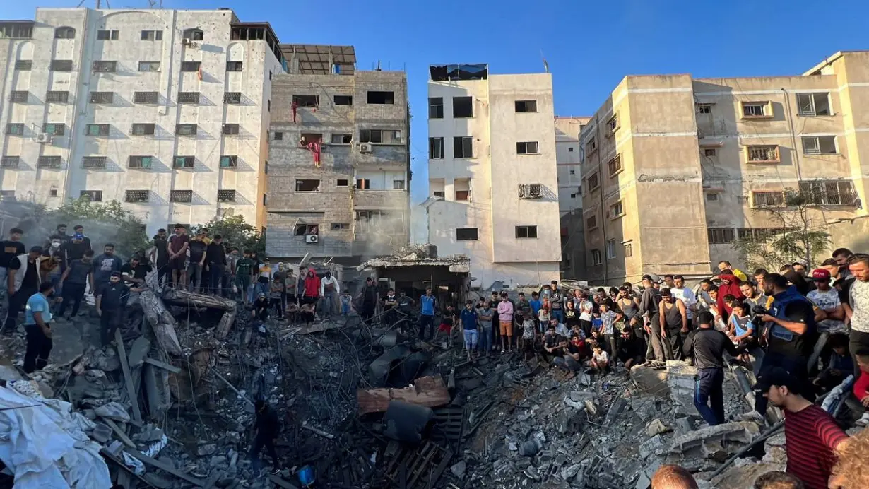 Aftermath of an Israeli strike in Gaza City