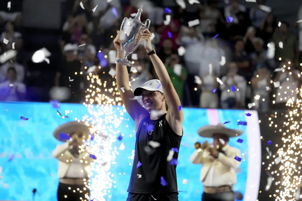 APTOPIX Mexico WTA Finals Tennis