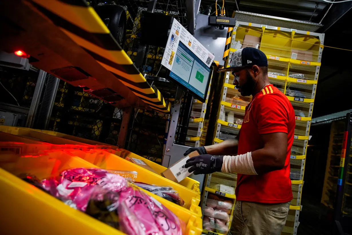 FILE PHOTO: Cyber Monday at the Amazon fulfilment centre in Robbinsville Township in New Jersey