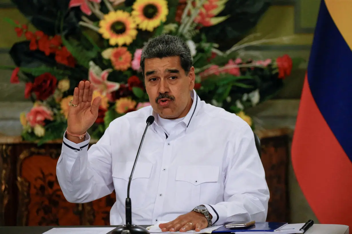 FILE PHOTO: Colombian President Petro meets with Venezuelan President Maduro in Caracas