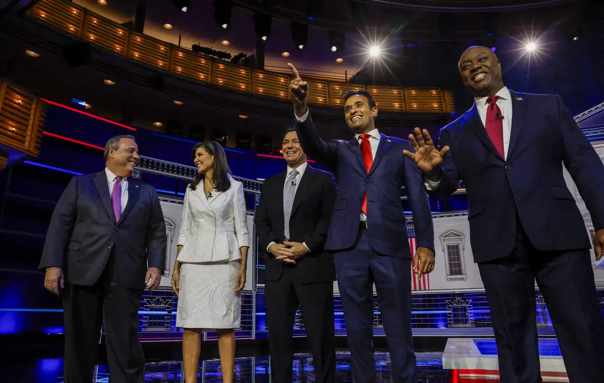 Republican U.S. presidential candidates participate in their third debate of the 2024 U.S. presidential campaign in Miami, Florida