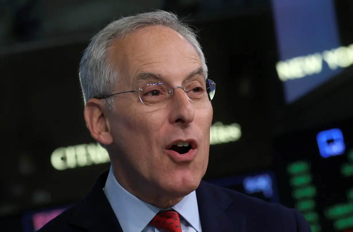 David Kostin, Chief US Equity Strategist for Goldman Sachs, speaks during an interview with CNBC on the floor of the NYSE in New York