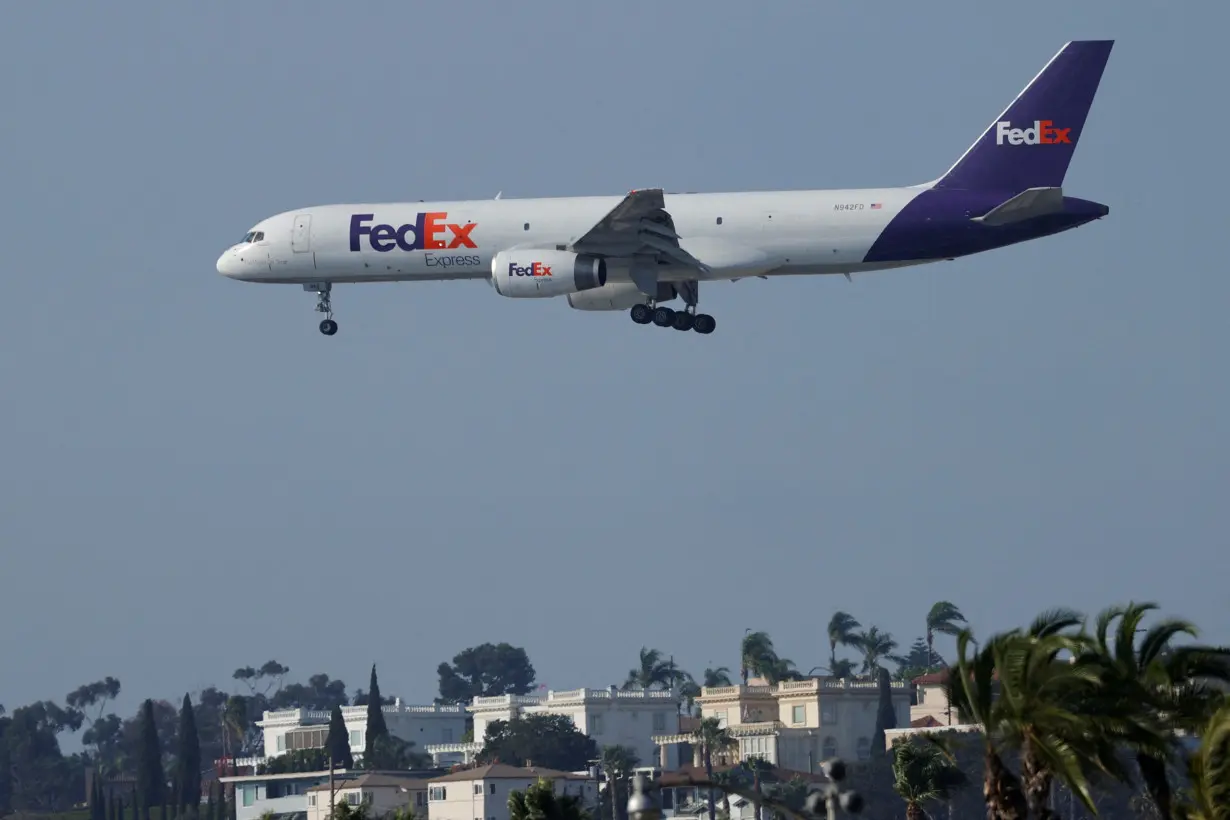 FILE PHOTO: Federal Express plane lands in San Diego