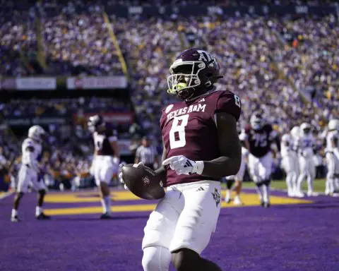 Jayden Daniels' 4 TD passes lead No. 14 LSU past Texas A&M 42-30