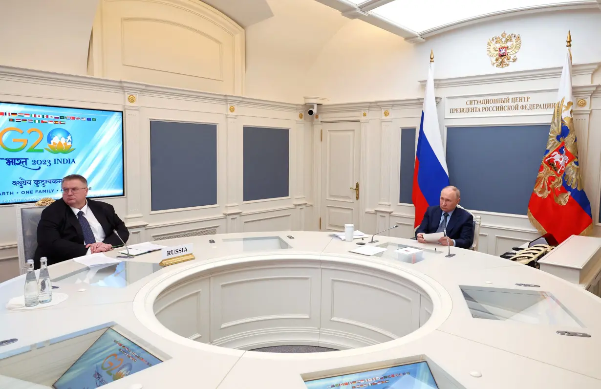 Russian President Putin attends virtual G20 summit