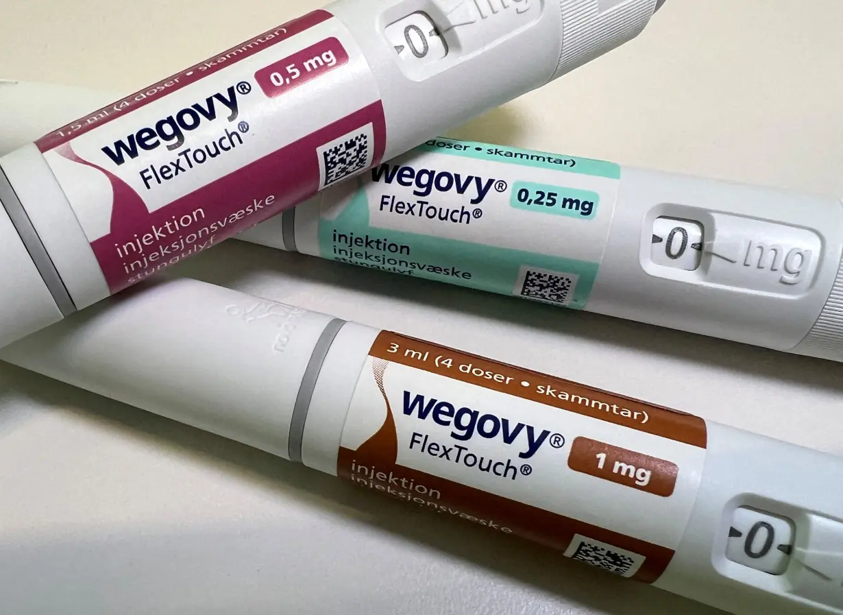 FILE PHOTO: Injection pens of Novo Nordisk's weight-loss drug Wegovy are shown in this photo illustration in Oslo