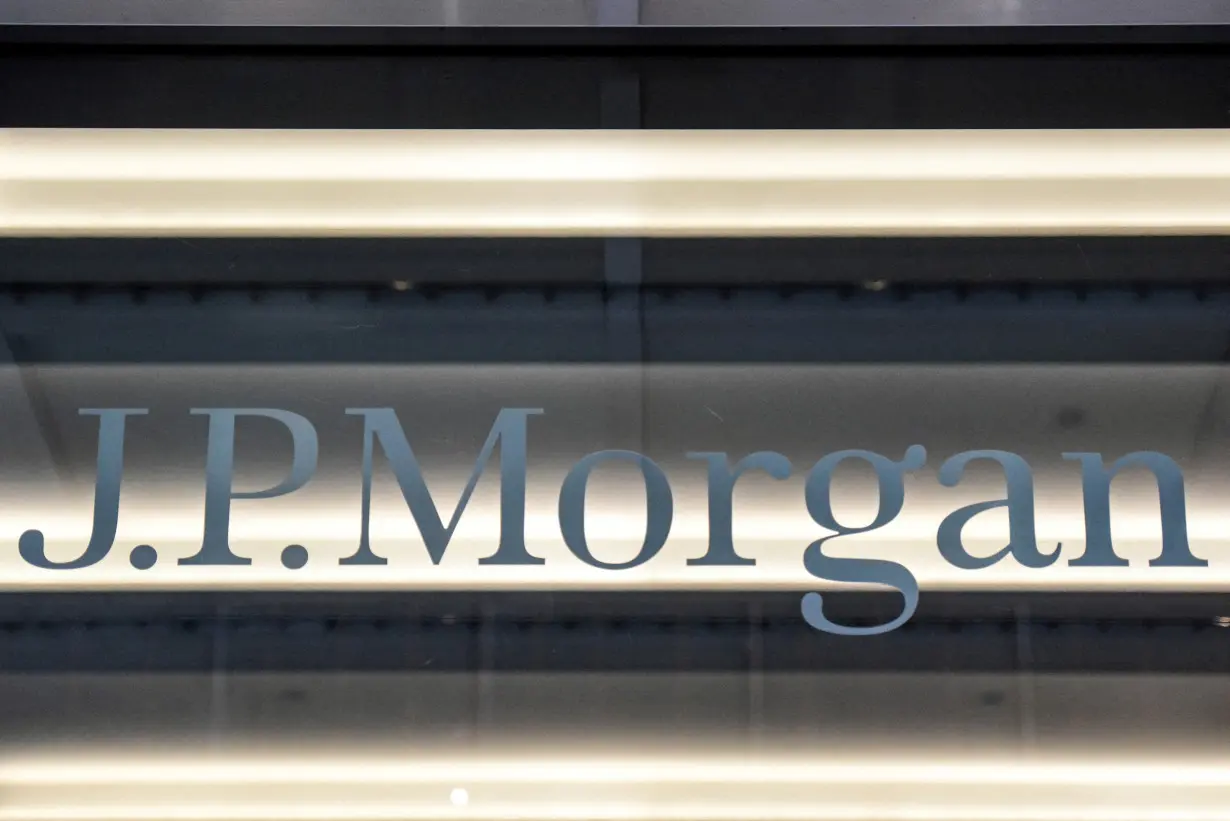 FILE PHOTO: A J.P. Morgan logo is seen in New York City