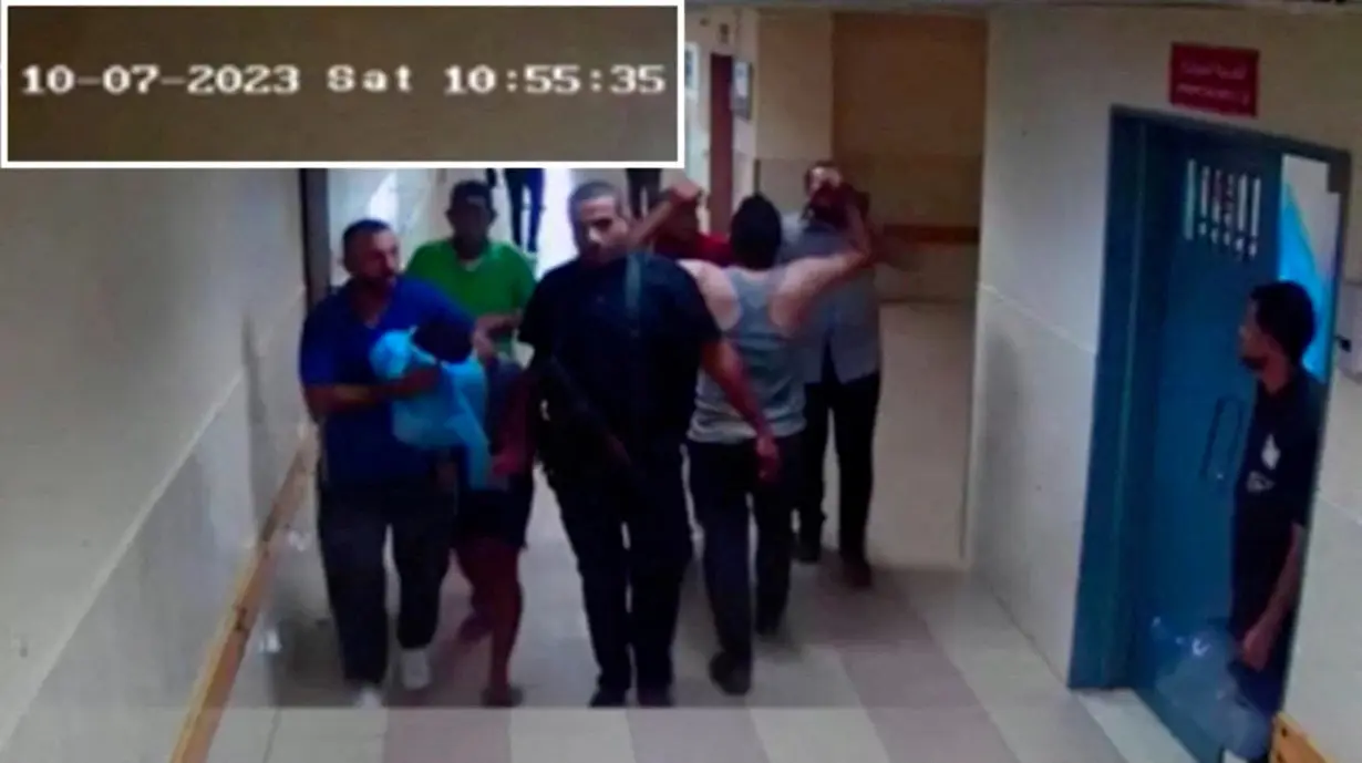 Israel army releases a video in which they say shows hostages in Shifa hospital