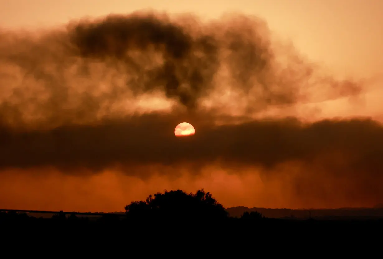 Smoke rises from northern Gaza Strip