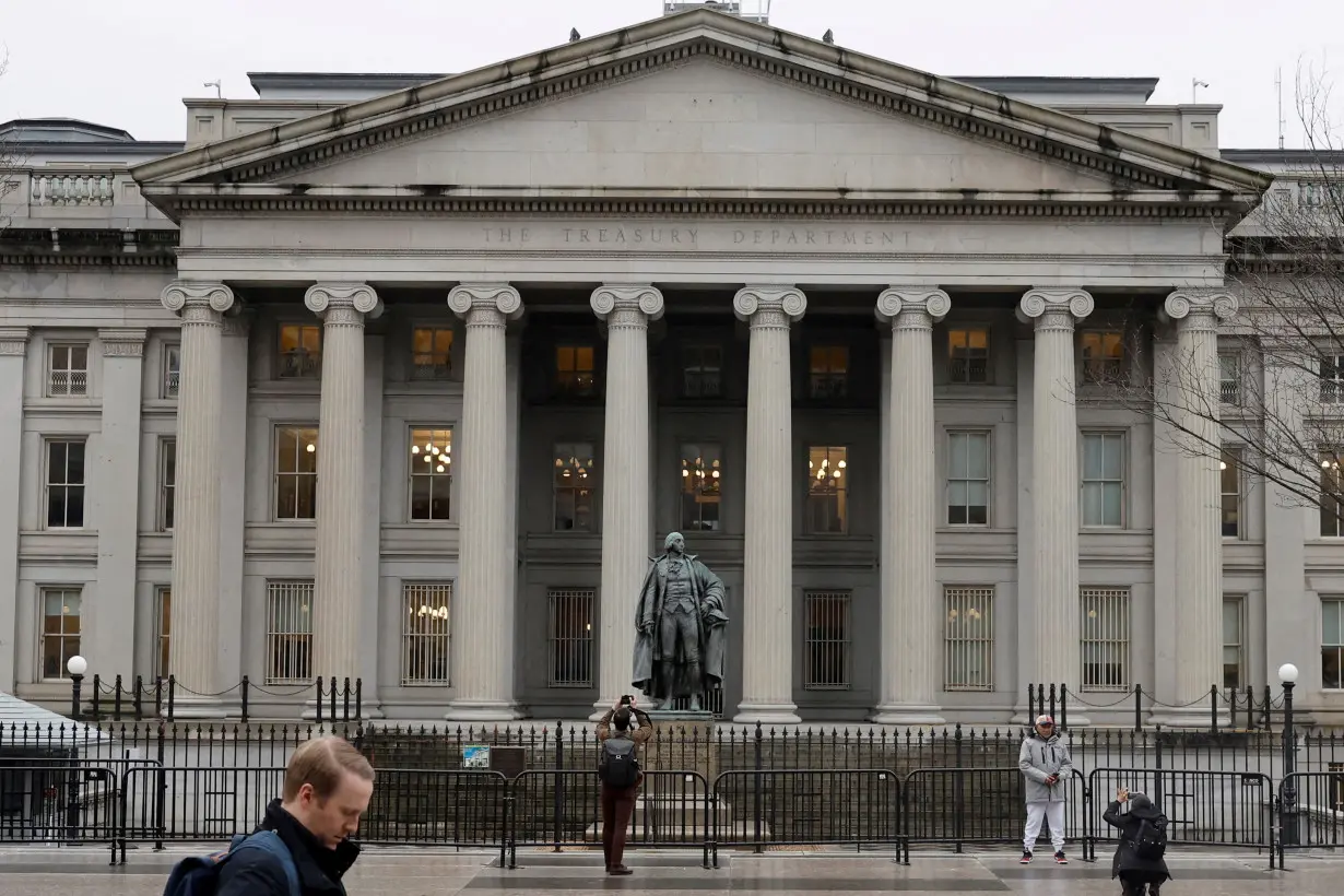 FILE PHOTO: A general view of the U.S. Treasury building in Washington