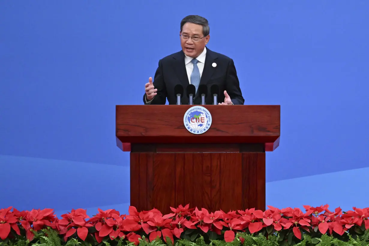 China Premier Li seeks to bolster his country's economic outlook at Shanghai trade fair