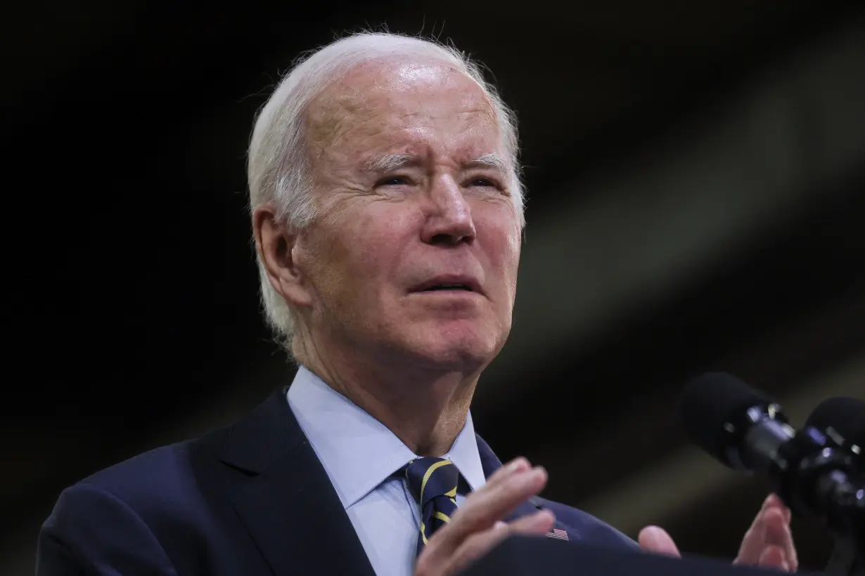 U.S. President Joe Biden visits Amtrak maintenance facility in Bear, Delaware