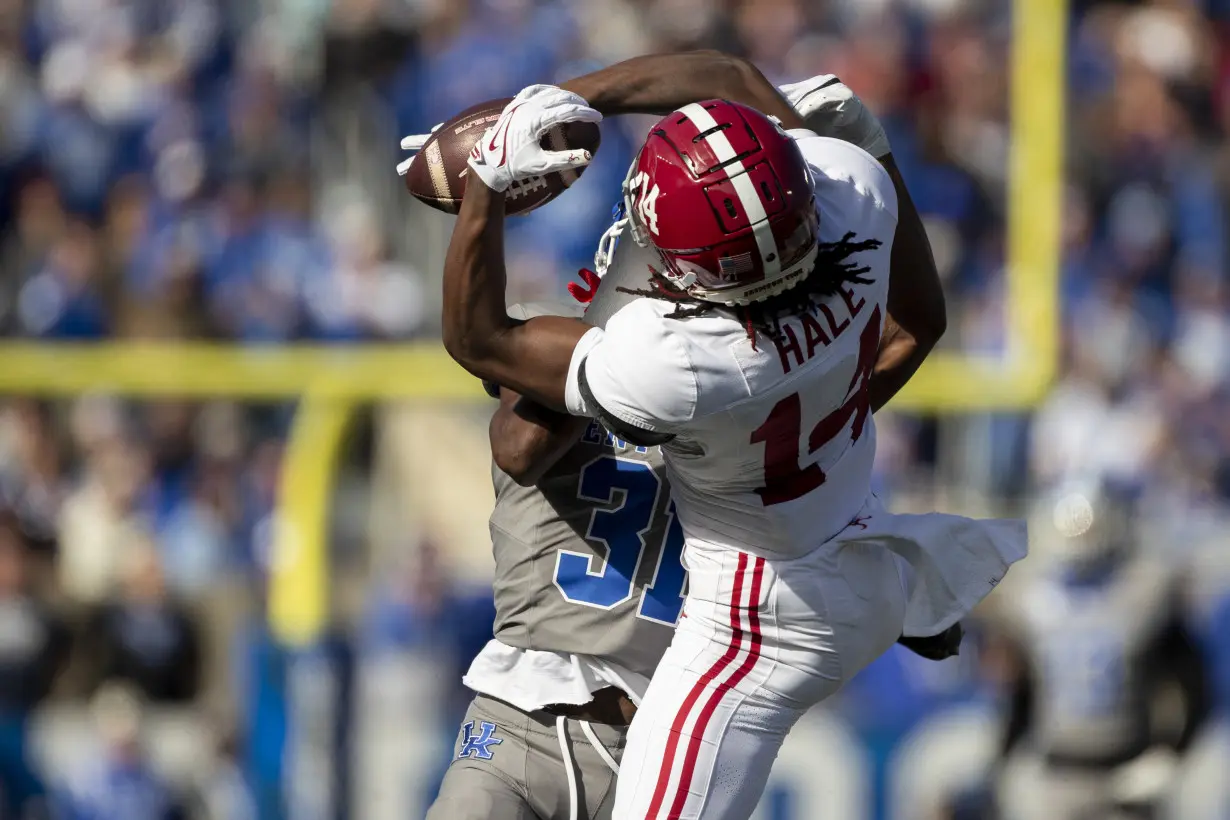 Jalen Milroe has 6 touchdowns, No. 8 Alabama blows out Kentucky 49-21 to clinch SEC West title