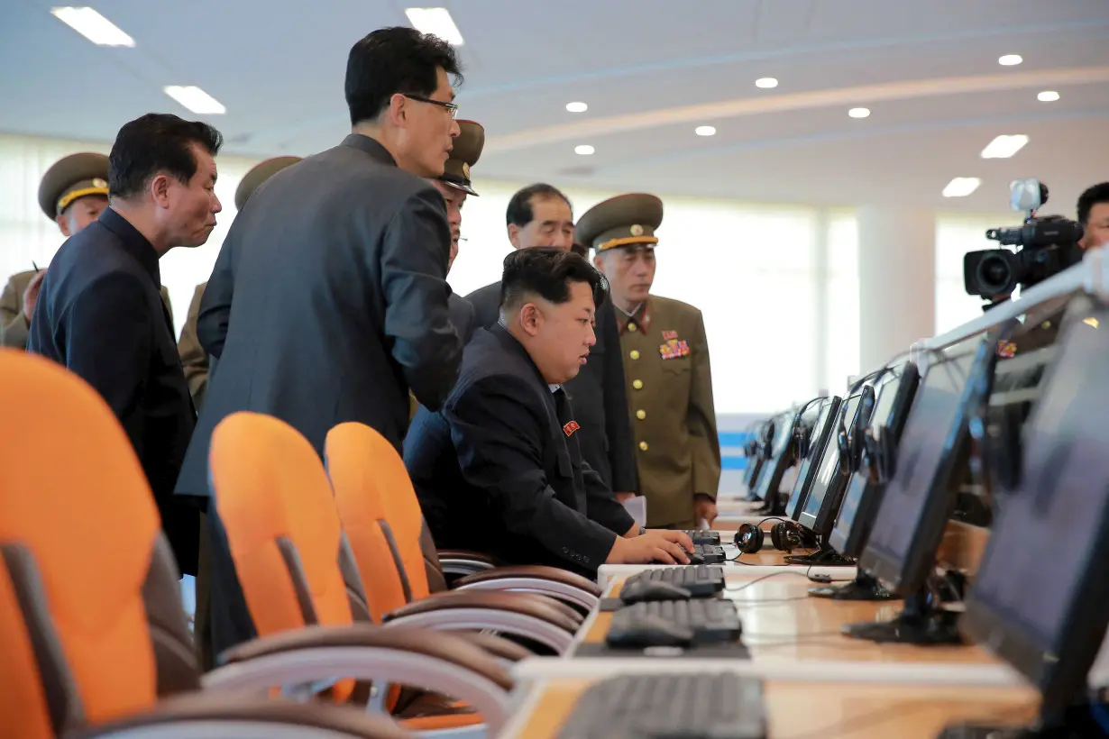 FILE PHOTO: KCNA picture of North Korean leader Kim Jong Un giving field guidance at the Sci-Tech Complex